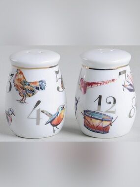 Better Homes & Gardens Porcelain Holiday Edition Salt & Pepper Shaker NWT